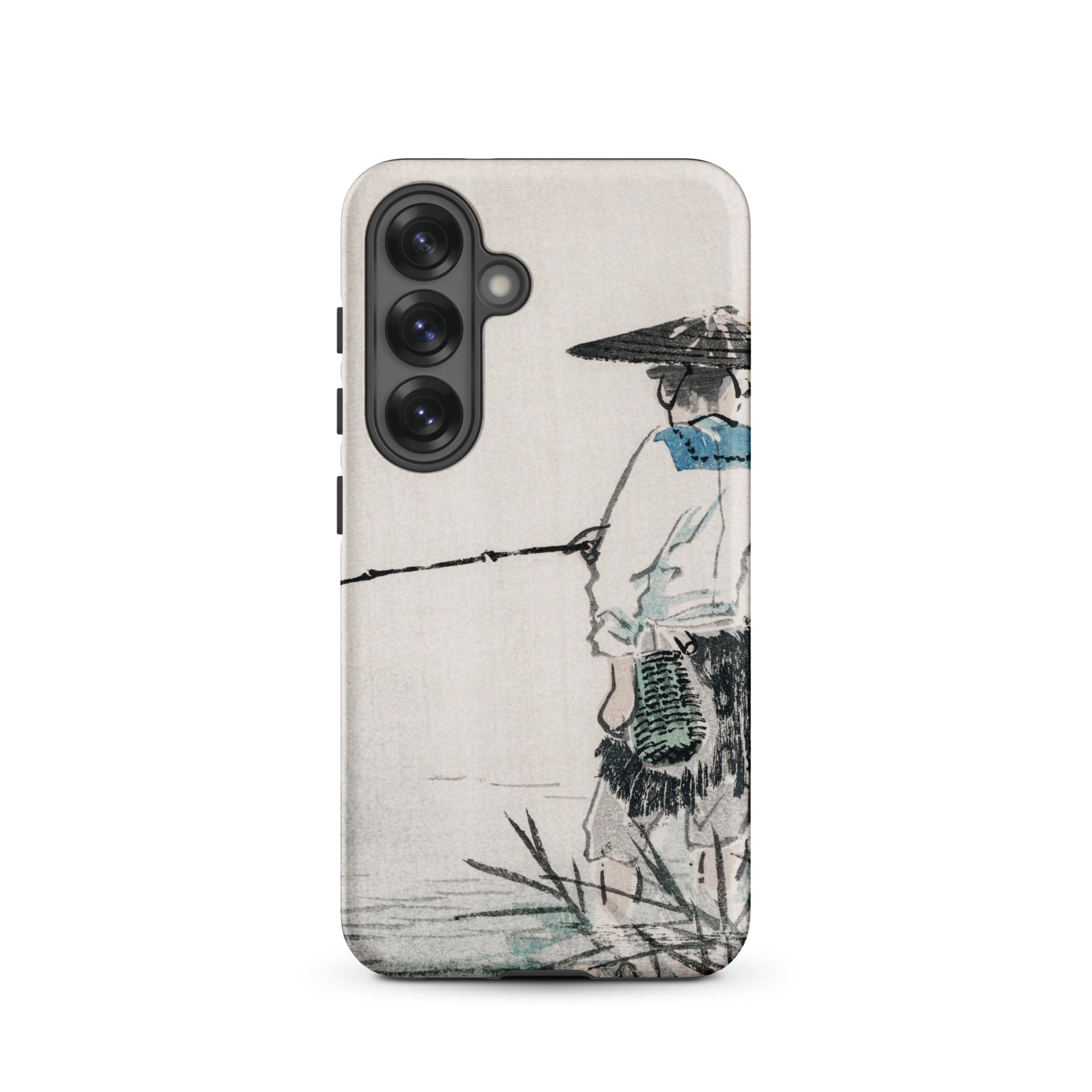 Japanese Fisherman Kōno Bairei Samsung Case, Galaxy S25 / Matte, Smartphone Case Illustration Person