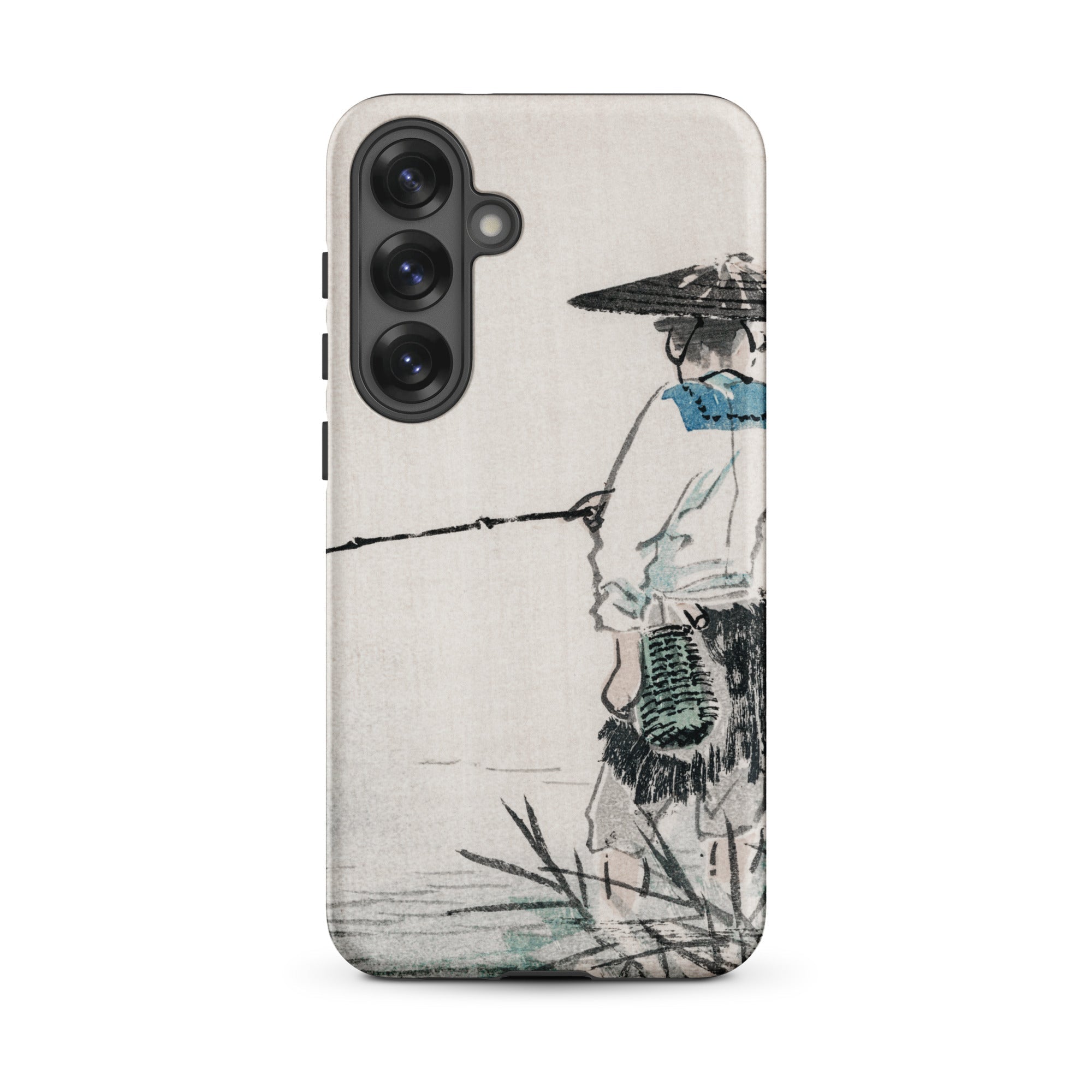 Japanese Fisherman Kōno Bairei Samsung Case, Galaxy S25 Plus / Matte, Smartphone Case Traditional Ink Painting Person