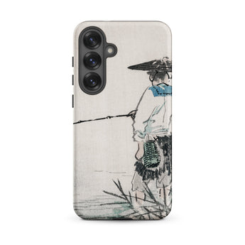 Japanese Fisherman - Kōno Bairei Samsung Case, Galaxy S25 Plus / Matte, Smartphone Case Traditional Ink Painting Person