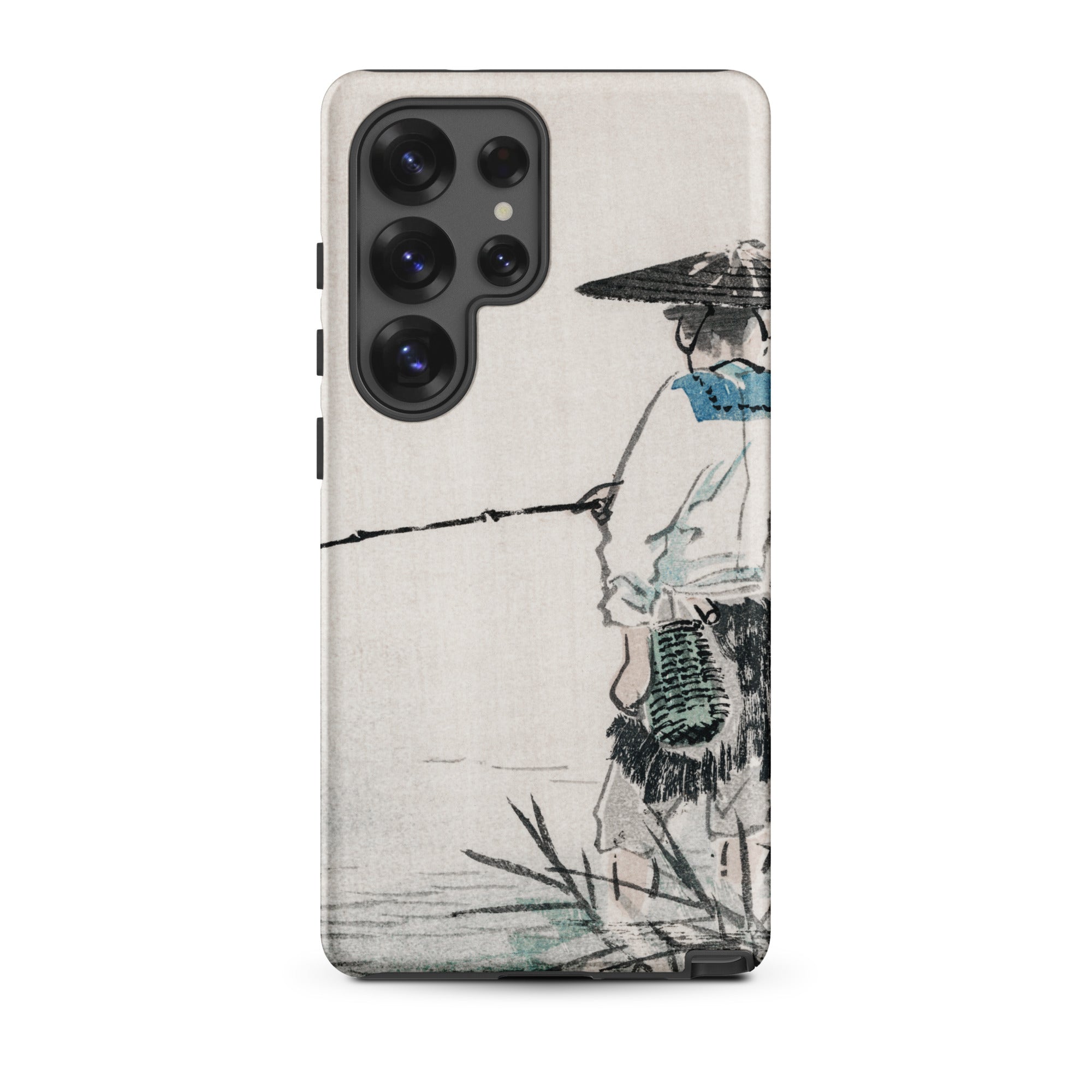 Japanese Fisherman Kōno Bairei Samsung Case, Galaxy S25 Ultra / Matte, Smartphone Case Illustration Person
