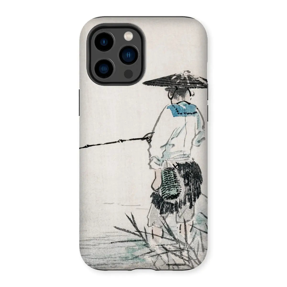 Japanese Fisherman - Kōno Bairei Woodblock Art Phone Case - Iphone 14 Pro Max / Matte - Mobile Phone Cases