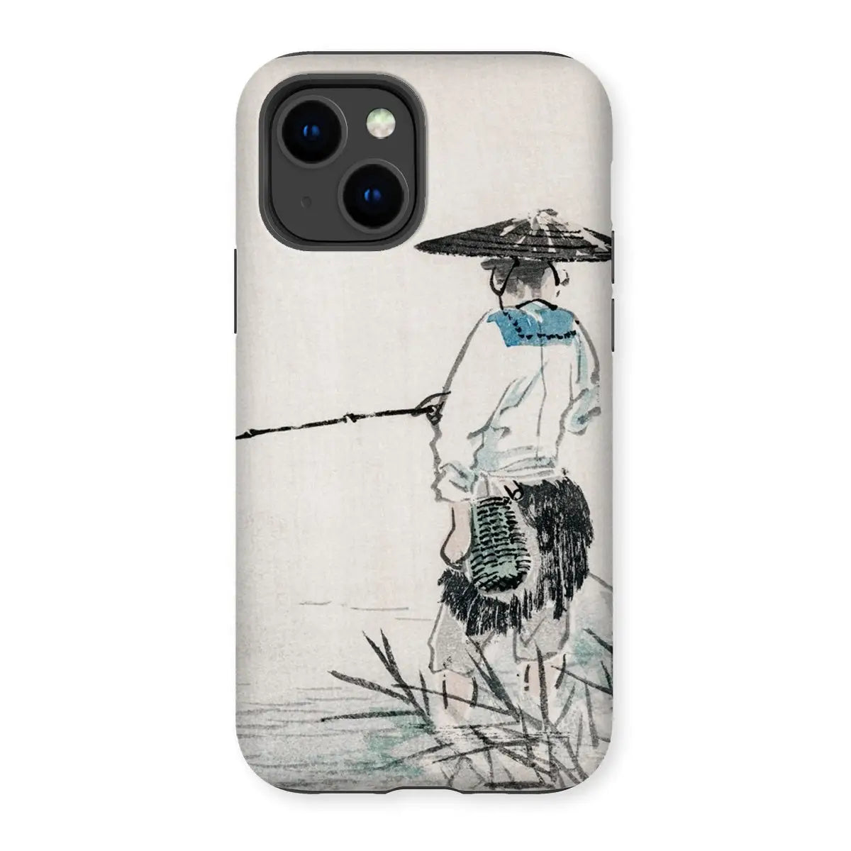 Japanese Fisherman - Kōno Bairei Woodblock Art Phone Case - Iphone 14 / Matte - Mobile Phone Cases - Aesthetic Art