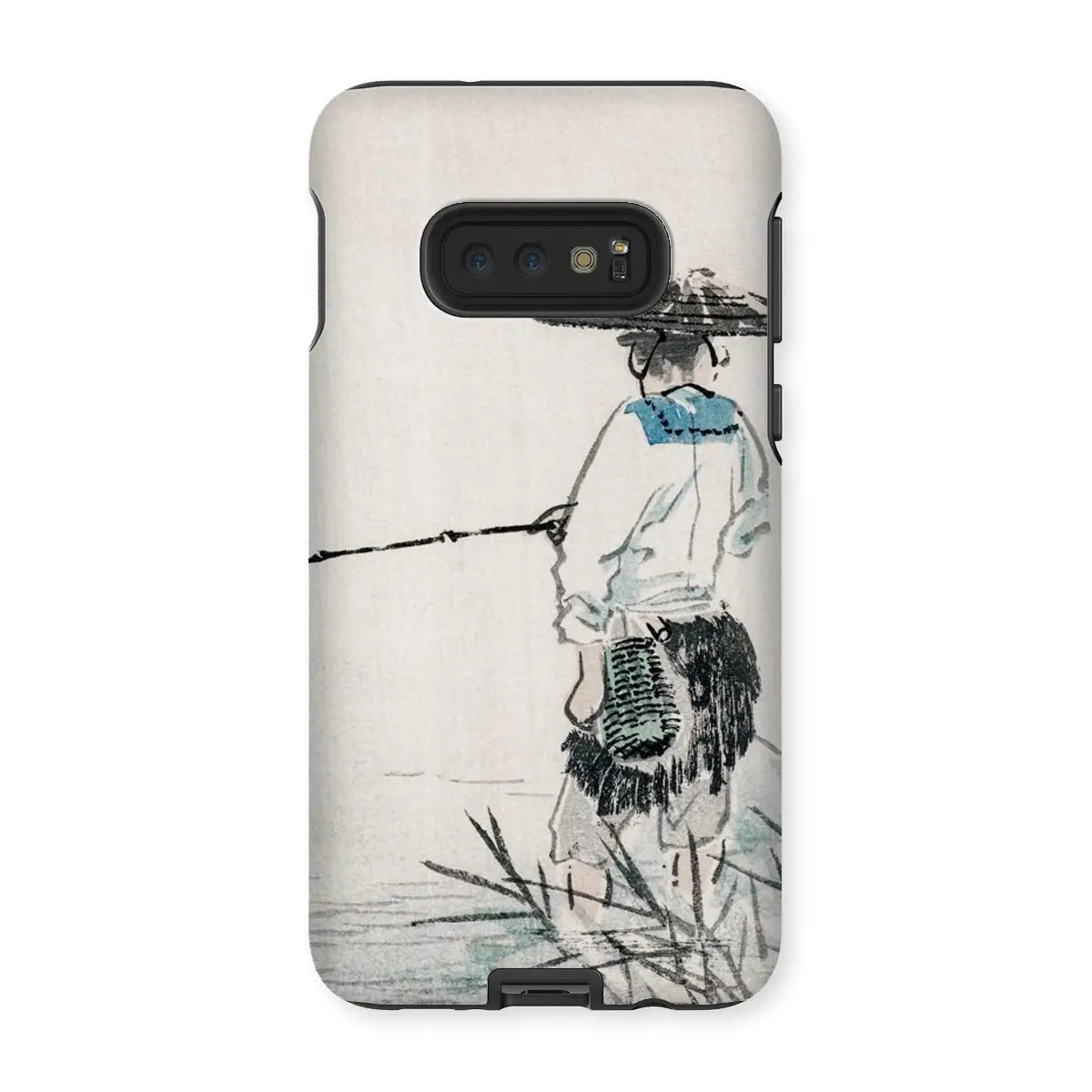 Japanese Fisherman - Kōno Bairei Woodblock Art Phone Case - Samsung Galaxy S10e / Matte - Mobile Phone Cases