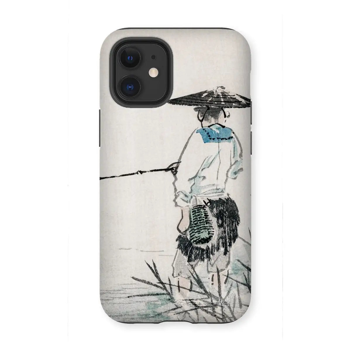 Japanese Fisherman - Kōno Bairei Woodblock Art Phone Case - Iphone 12 Mini / Matte - Mobile Phone Cases - Aesthetic Art
