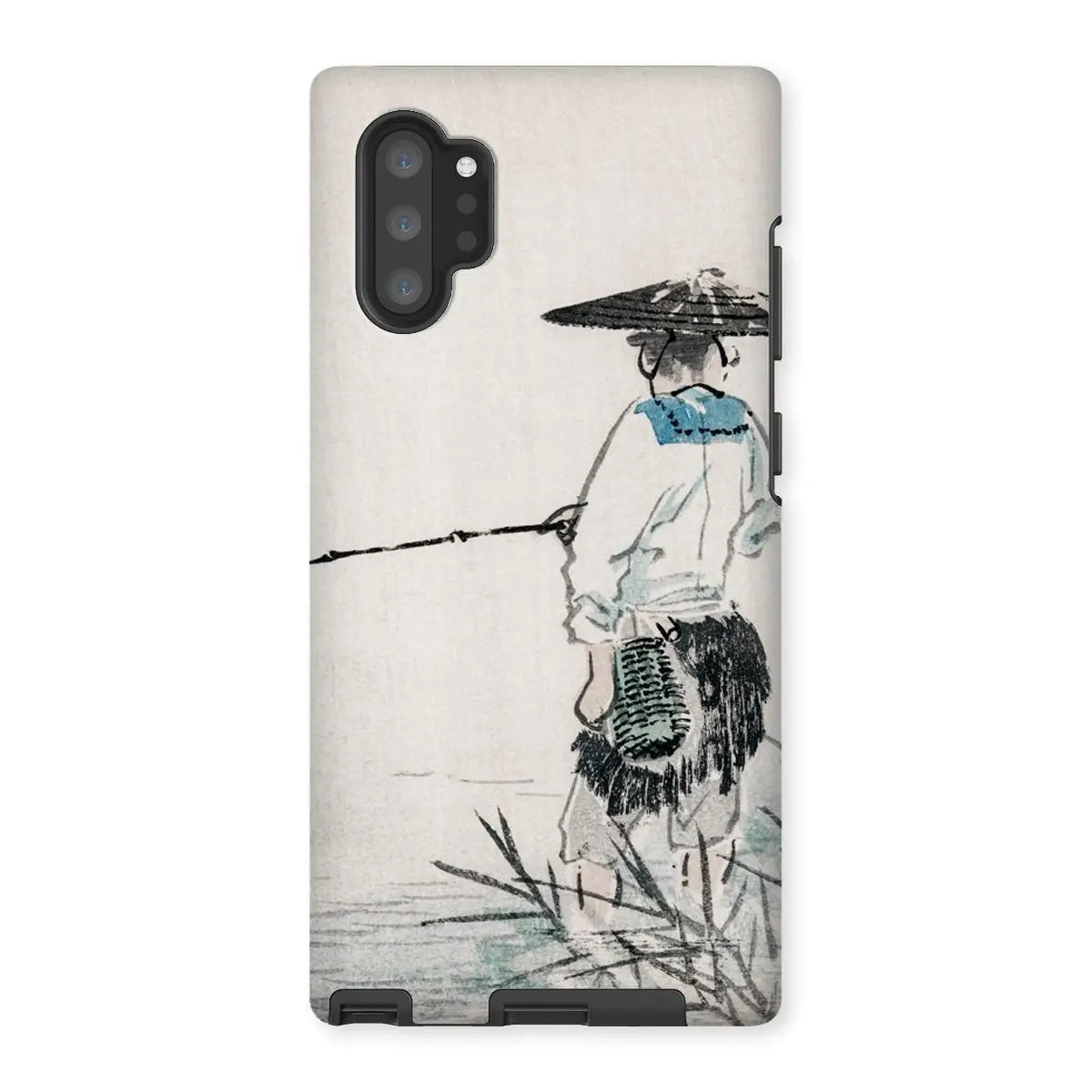 Japanese Fisherman - Kōno Bairei Woodblock Art Phone Case - Samsung Galaxy Note 10p / Matte - Mobile Phone Cases