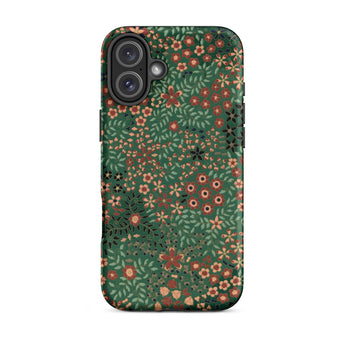 Japanese Floral Pattern - G.a. Audsley Iphone Case, 16 Plus / Matte, Floral Patterned Phone Case