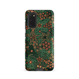 Japanese Floral Pattern - G.a. Audsley Phone Case Samsung Galaxy S20 / Matte Dark Green Phone Case Adorned Dense Floral Pattern Audsley
