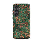 Japanese Floral Pattern G.a. Audsley Samsung Case, Galaxy S25 Plus / Matte, Green Smartphone Case Floral Pattern Muted Red Orange