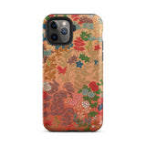Japanese Flower Fan Pattern 1 - G.a. Audsley Phone Case Iphone 11 Pro / Matte Floral Patterned Iphone Case Twilight Meadow Unfurls,