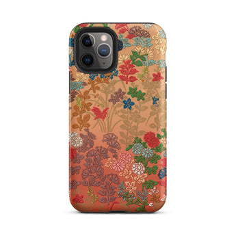 Japanese Flower Fan Pattern 1 - G.a. Audsley Phone Case Iphone 11 Pro / Matte Floral Patterned Iphone Case Twilight Meadow Unfurls,