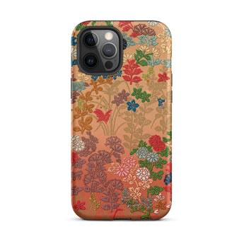 Japanese Flower Fan Pattern 1 - G.a. Audsley Phone Case Iphone 12 Pro Max / Matte Floral Patterned Twilight Meadow Unfurls, Mobile Cases
