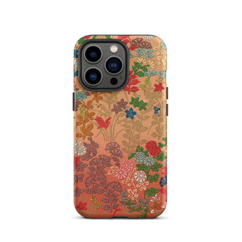 Japanese Flower Fan Pattern 1 - G.a. Audsley Phone Case Iphone 13 Pro / Matte Floral Patterned Phone Case Twilight Meadow Unfurls, Japanese
