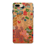 Japanese Flower Fan Pattern 1 - G.a. Audsley Phone Case Iphone 8 Plus / Matte Floral Patterned Phone Case Colorful Botanical Designs Red