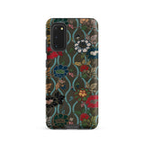 Japanese Flower Fan Pattern 2 - G.a. Audsley Phone Case Samsung Galaxy S20 / Matte Dark Green Adorned Vibrant Intricate Floral, Iphone,