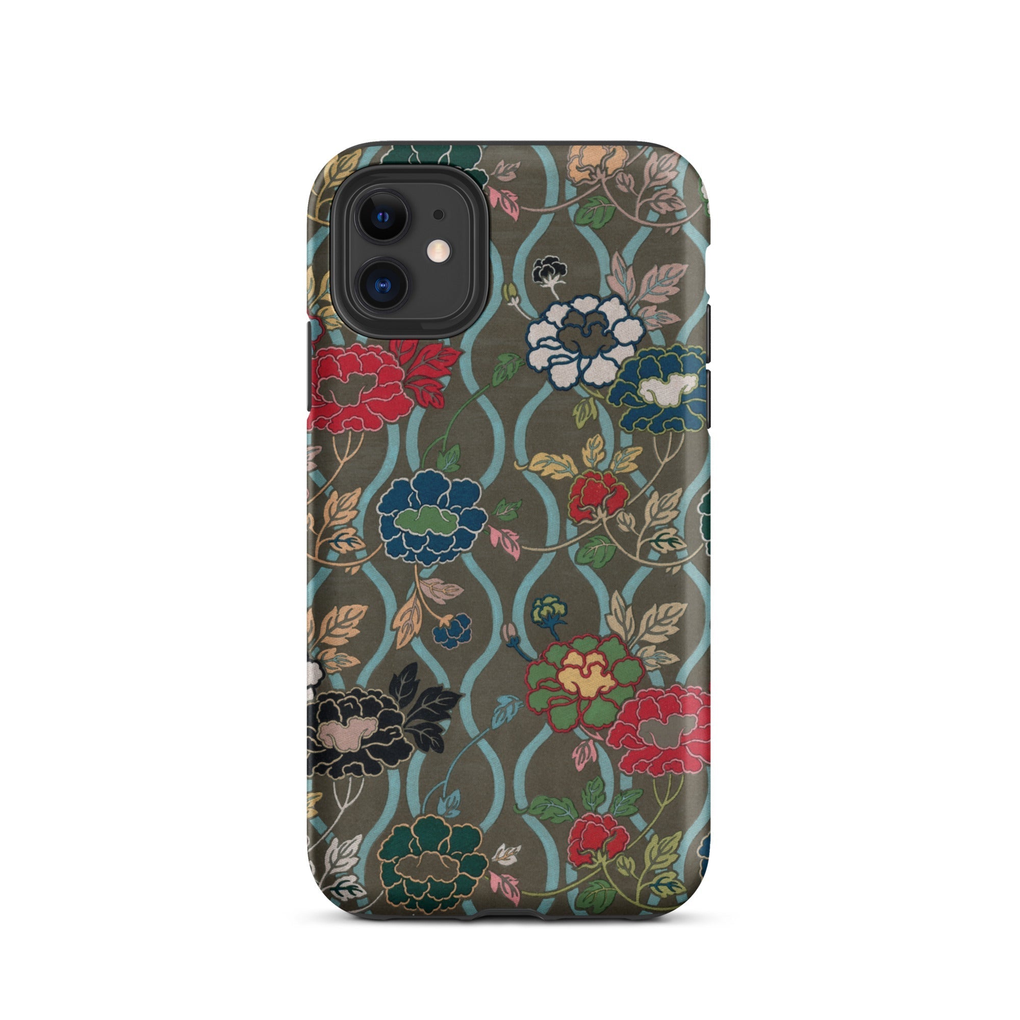 Japanese Flower Fan Pattern G.a. Audsley Iphone Case, 11 / Matte, Floral Patterned Phone Case