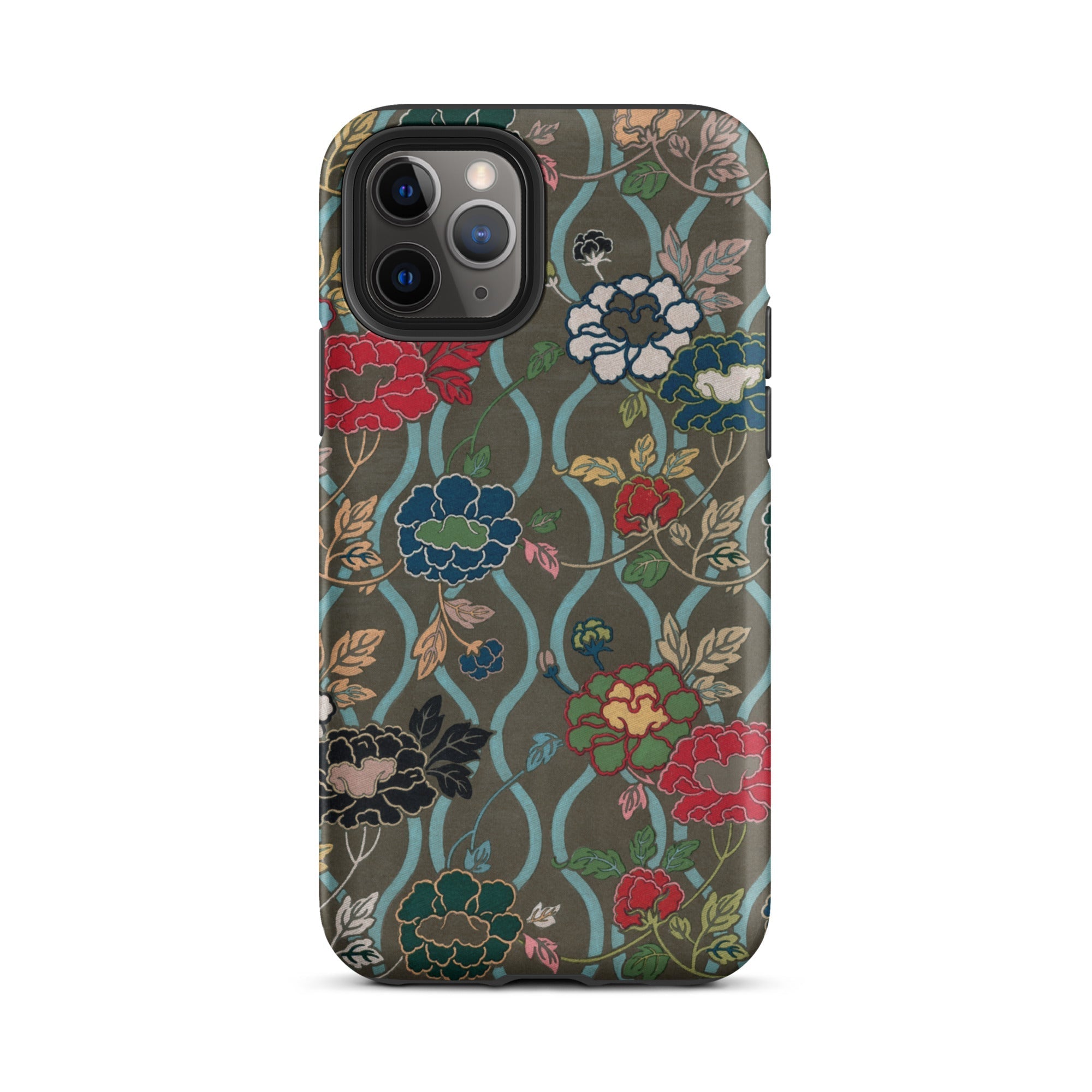 Japanese Flower Fan Pattern G.a. Audsley Iphone Case, 11 Pro / Matte, Floral Patterned Phone Case