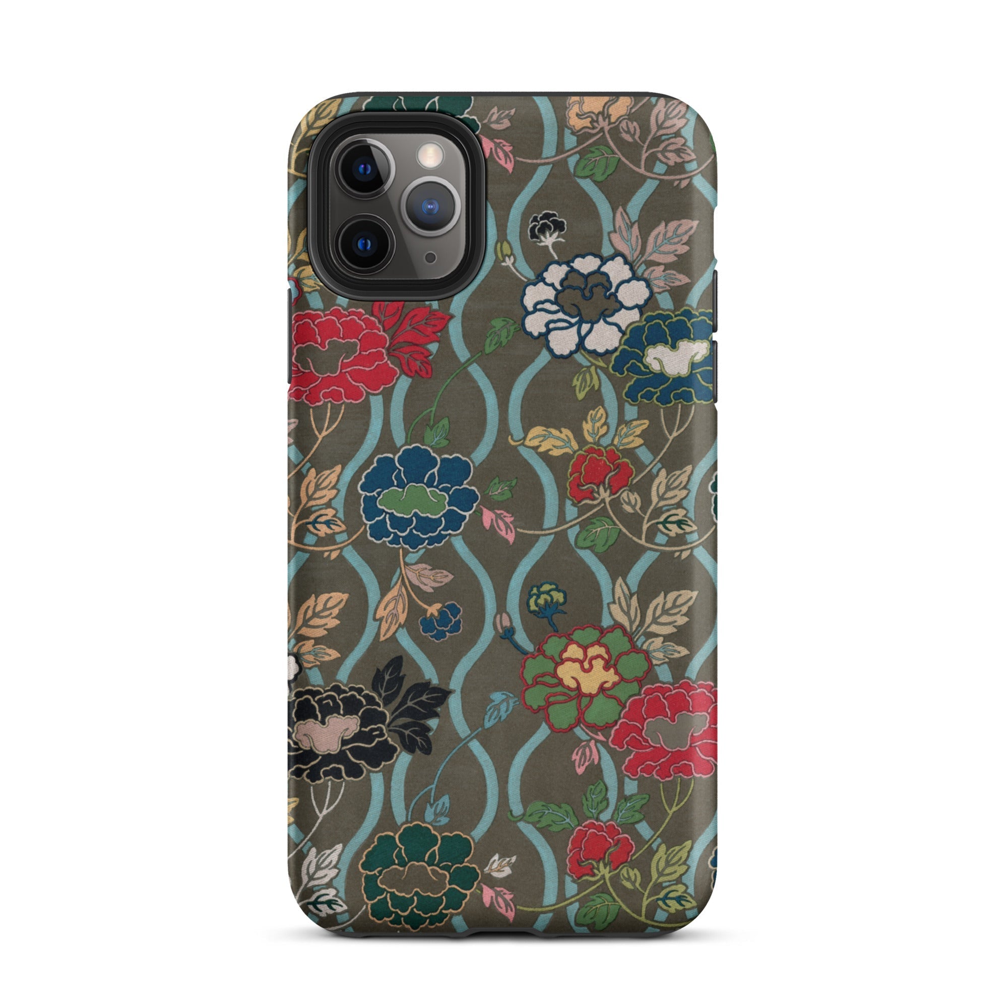Japanese Flower Fan Pattern G.a. Audsley Iphone Case, 11 Pro Max / Matte, Floral Patterned Phone Case