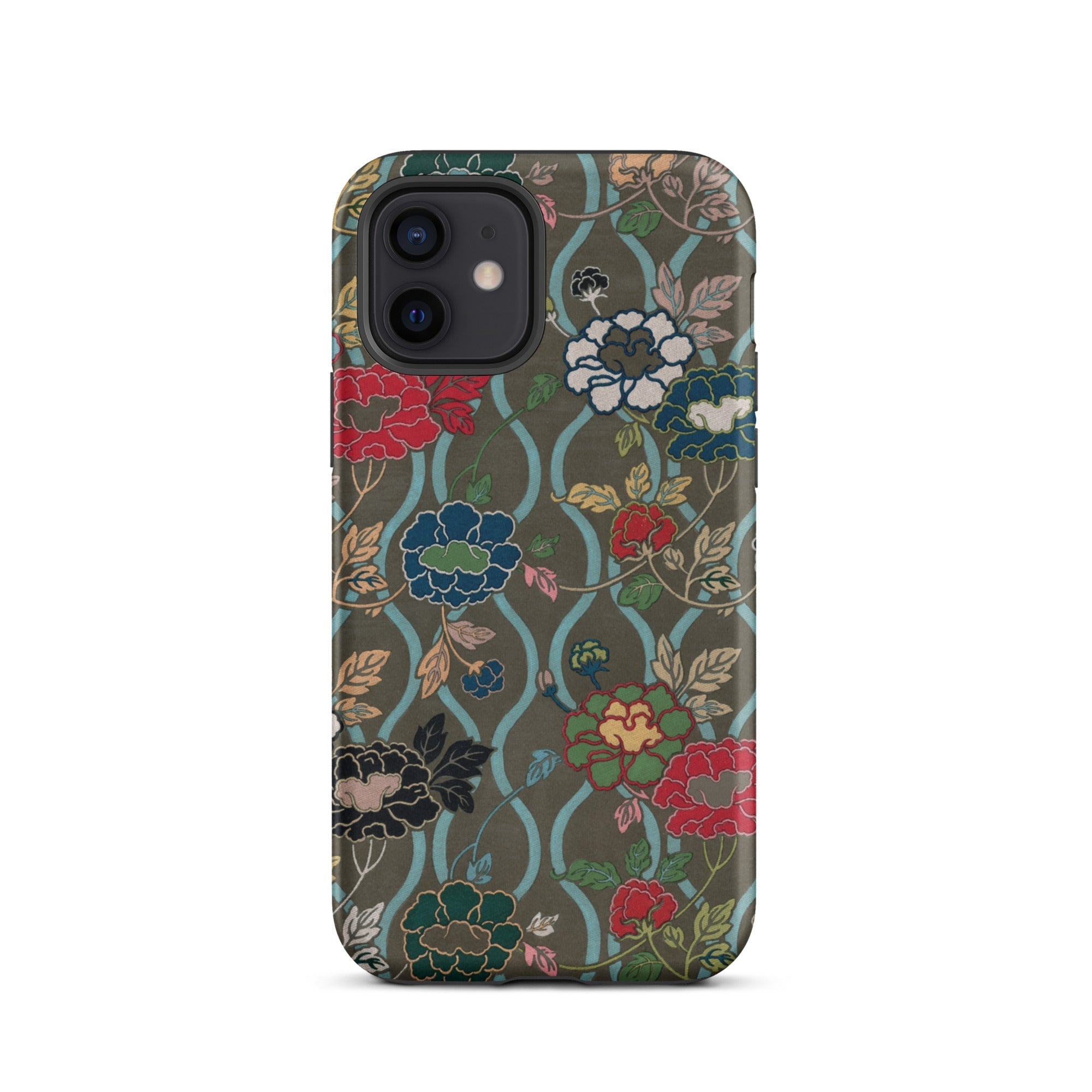 Japanese Flower Fan Pattern G.a. Audsley Iphone Case, 12 / Matte, Floral Patterned Phone Case