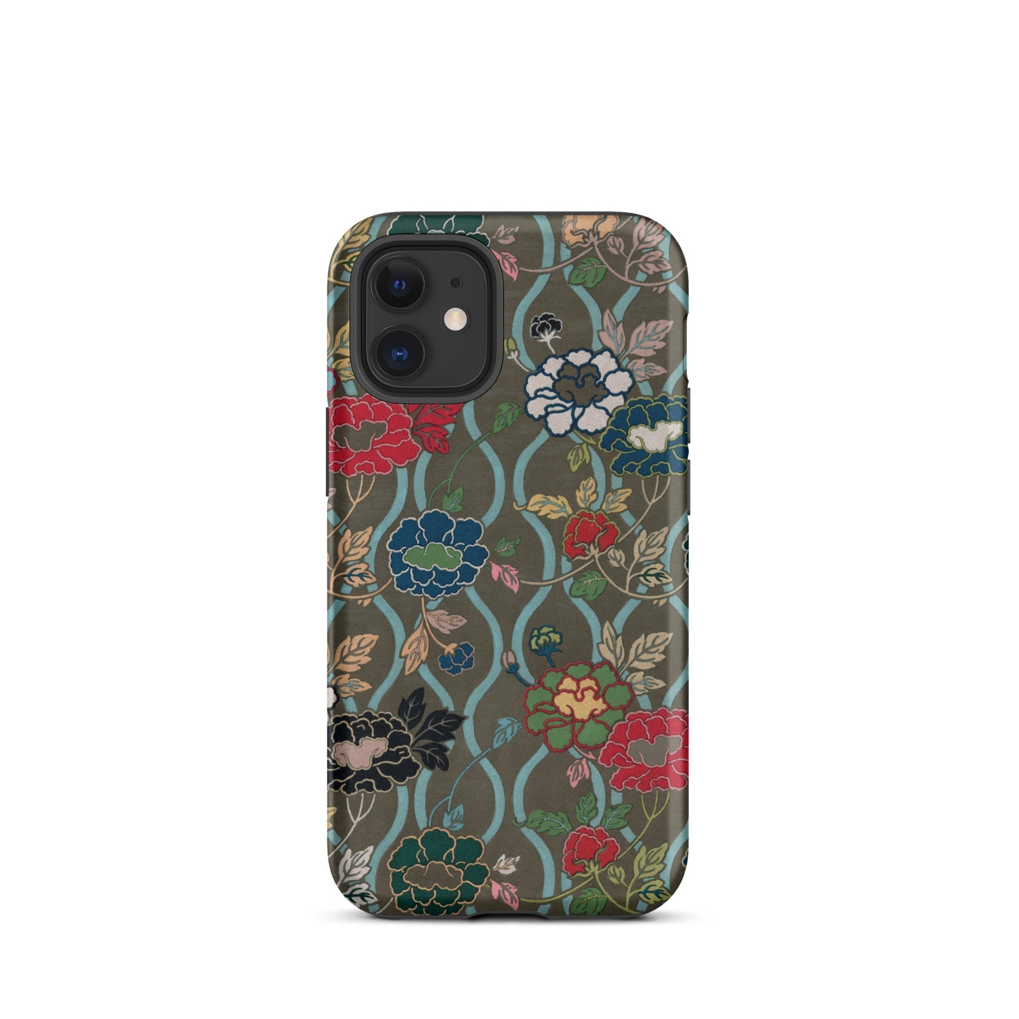 Japanese Flower Fan Pattern G.a. Audsley Iphone Case, 12 Mini / Matte, Floral Patterned Phone Case