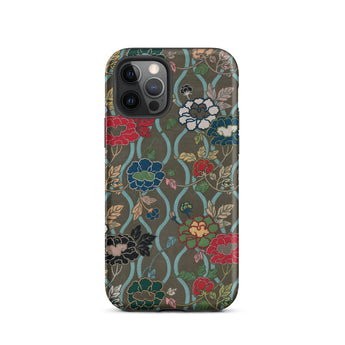Japanese Flower Fan Pattern - G.a. Audsley Iphone Case, 12 Pro / Matte, Floral Patterned Phone Case