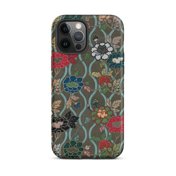 Japanese Flower Fan Pattern - G.a. Audsley Iphone Case, 12 Pro Max / Matte, Floral Patterned Phone Case