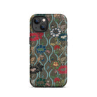 Japanese Flower Fan Pattern G.a. Audsley Iphone Case, 13 / Matte, Floral Patterned Phone Case