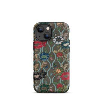 Japanese Flower Fan Pattern - G.a. Audsley Iphone Case, 13 Mini / Matte, Floral Patterned Phone Case