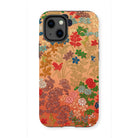 Japanese Flower Fan Pattern - G.a. Audsley Iphone Case, 13 Mini / Matte, Floral-patterned Phone Case Colorful Botanical Designs