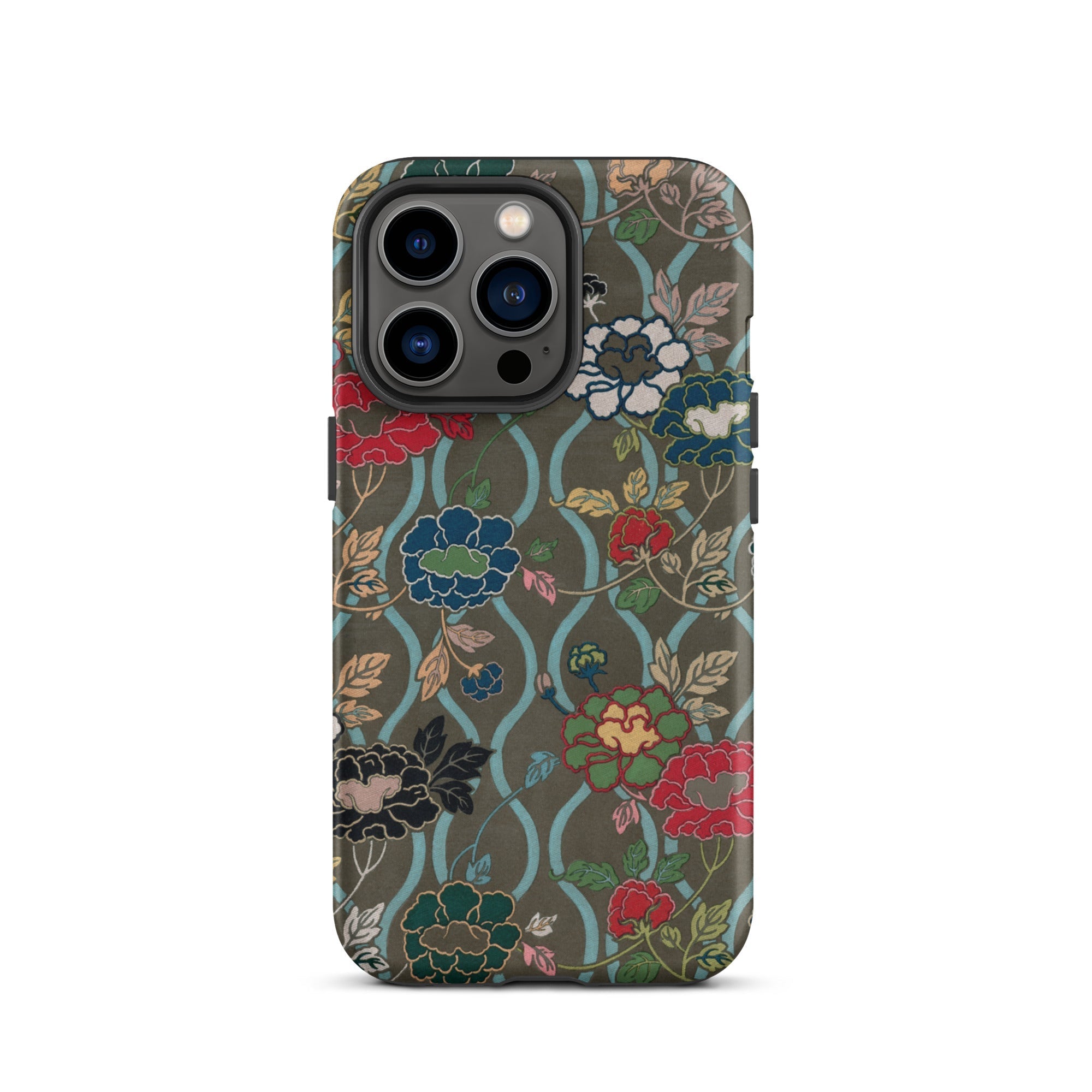 Japanese Flower Fan Pattern G.a. Audsley Iphone Case, 13 Pro / Matte, Floral Patterned Phone Case