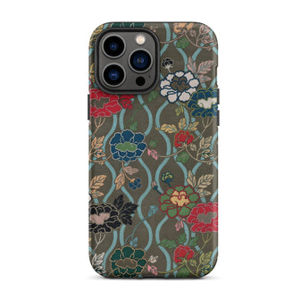 Japanese Flower Fan Pattern - G.a. Audsley Iphone Case, 13 Pro Max / Matte, Floral Patterned Phone Case
