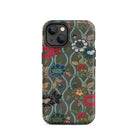 Japanese Flower Fan Pattern G.a. Audsley Iphone Case, 14 / Matte, Floral Patterned Phone Case