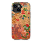 Japanese Flower Fan Pattern - G.a. Audsley Iphone Case, 14 Plus / Matte, Floral Patterned Phone Case Colorful Botanical Designs