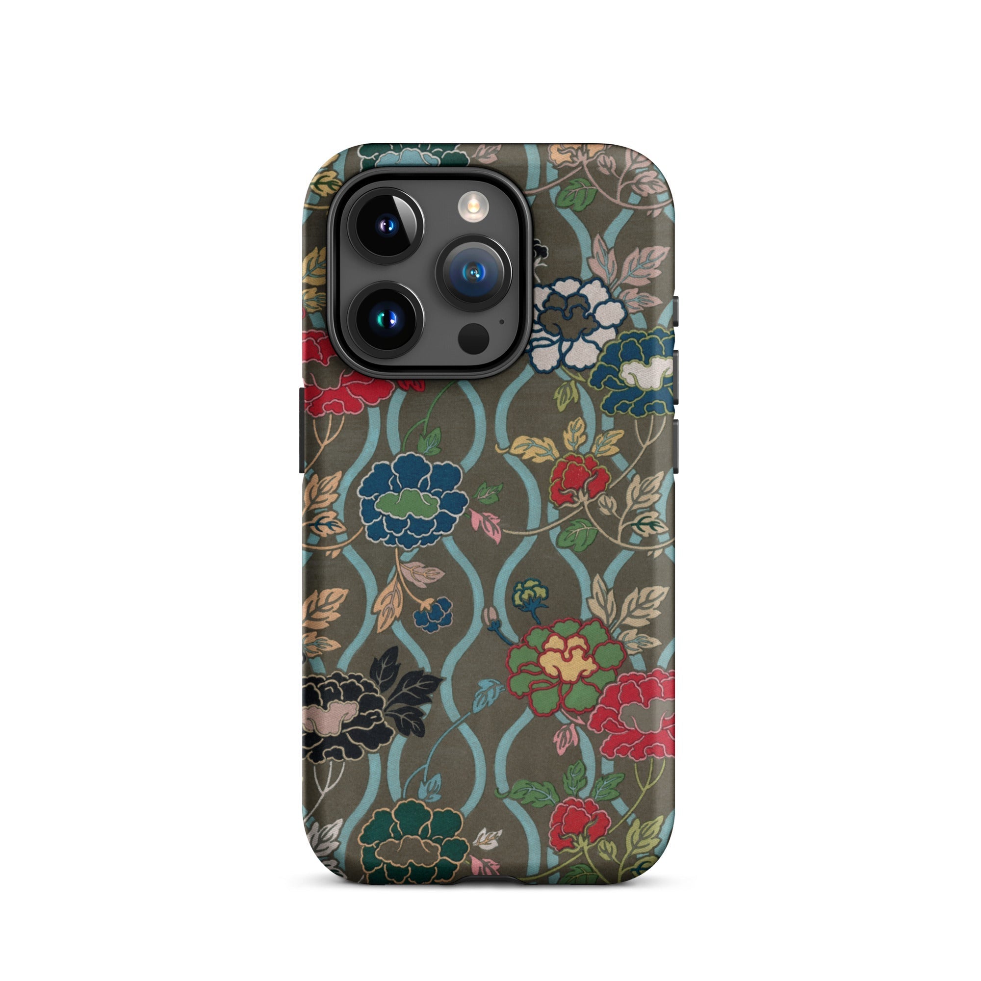 Japanese Flower Fan Pattern G.a. Audsley Iphone Case, 15 Pro / Matte, Floral Patterned Phone Case