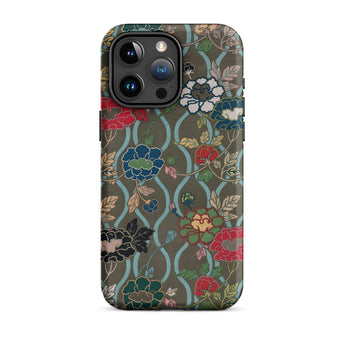 Japanese Flower Fan Pattern - G.a. Audsley Iphone Case, 15 Pro Max / Matte, Floral Patterned Phone Case