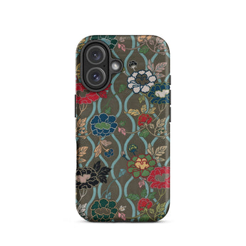 Japanese Flower Fan Pattern - G.a. Audsley Iphone Case, 16 / Matte, Floral Patterned Phone Case