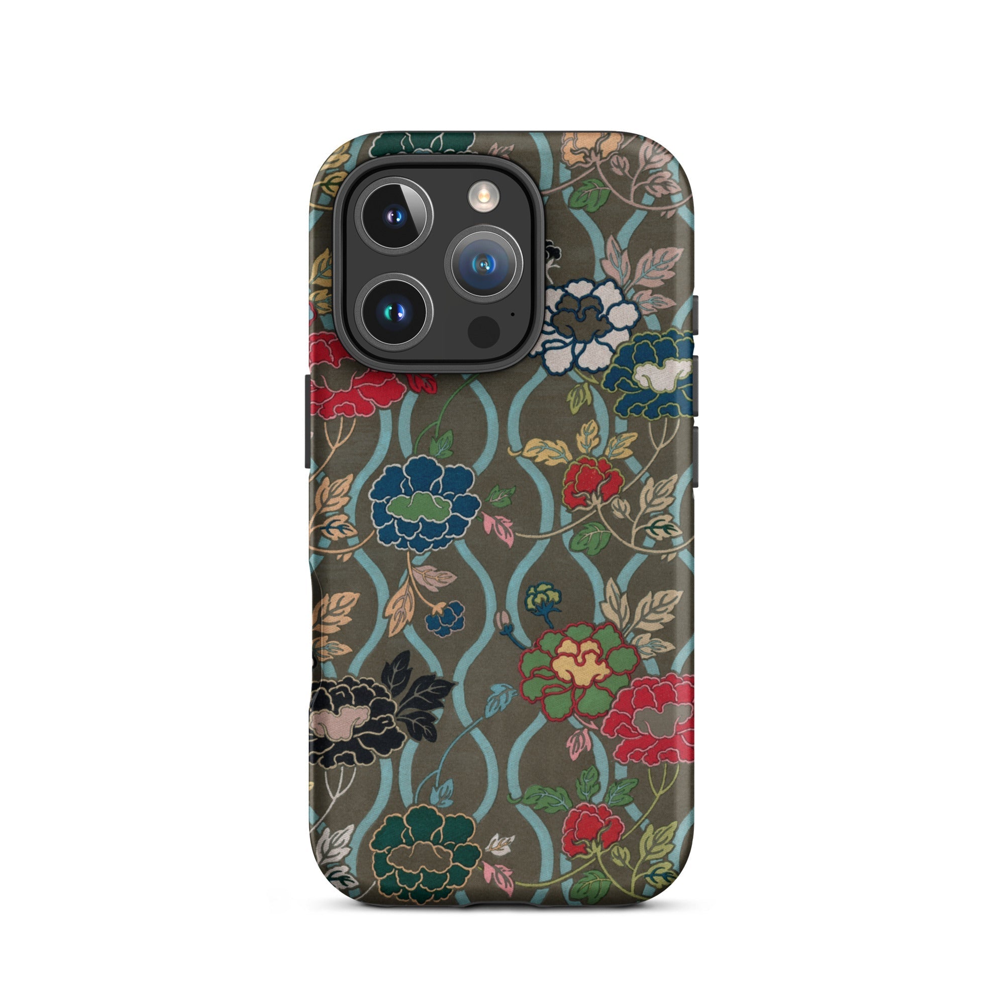 Japanese Flower Fan Pattern G.a. Audsley Iphone Case, 16 Pro / Matte, Floral Patterned Phone Case