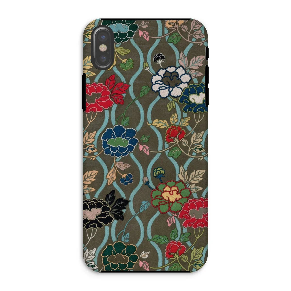 Japanese Flower Fan Pattern - G.a. Audsley Iphone Case, Xs / Matte, Kite-952587733, Phone Case Vintage Floral Pattern