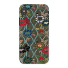 Japanese Flower Fan Pattern G.a. Audsley Iphone Case, x / Matte, Phone Case Floral Pattern Red Blue White Flowers