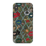 Japanese Flower Fan Pattern - G.a. Audsley Iphone Case, Xs / Matte, Phone Case Vintage Floral Pattern Red Blue Teal