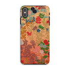 Japanese Flower Fan Pattern - G.a. Audsley Iphone Case, Xs Max / Matte, Phone Case Colorful Floral Pattern Peach Background