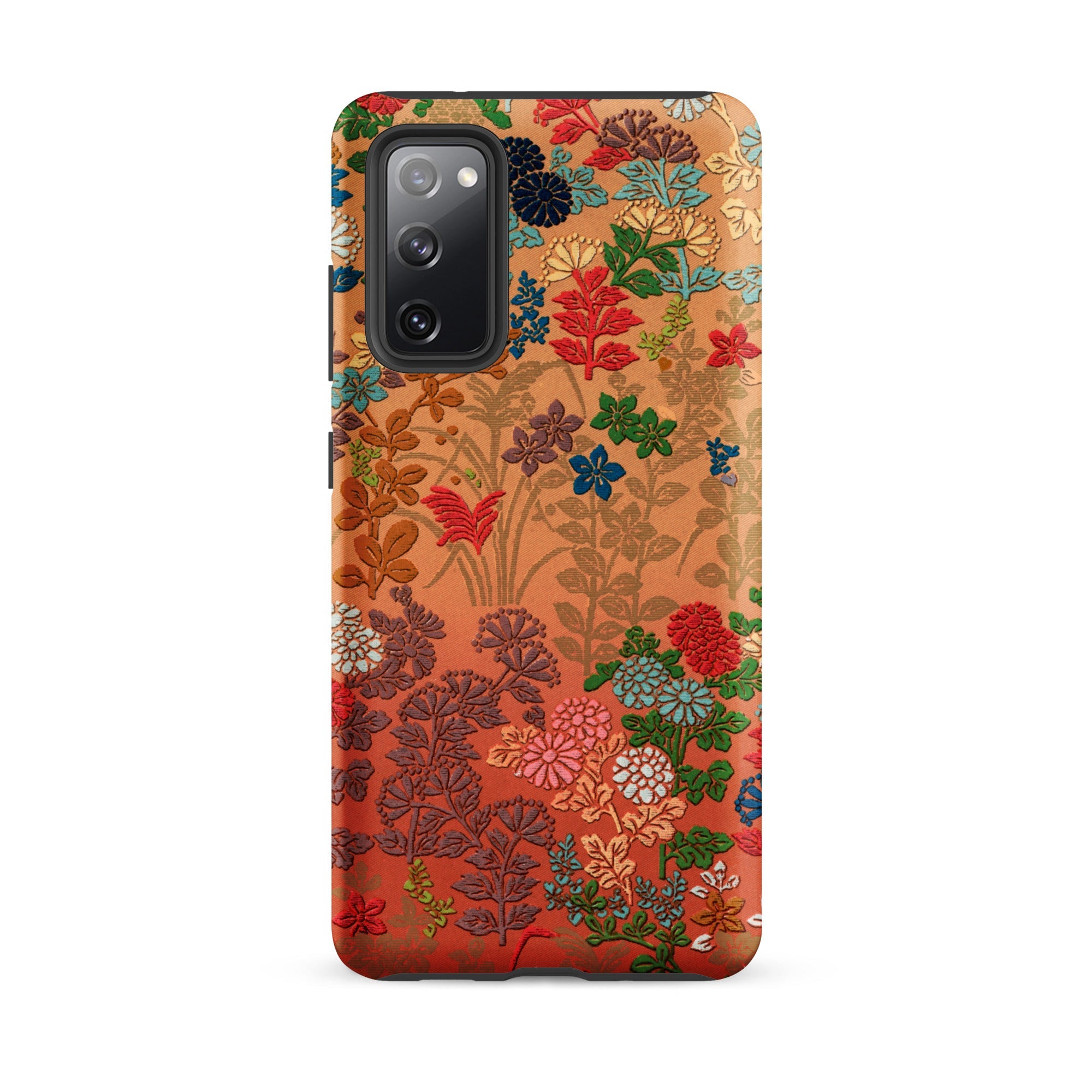 Japanese Flower Fan Pattern G.a. Audsley Samsung Case, Galaxy S20 Fe / Matte, Phone Case Vibrant Floral Pattern Gradient Background