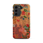 Japanese Flower Fan Pattern G.a. Audsley Samsung Case, Galaxy S23 Plus / Matte, Smartphone Case Colorful Floral Foliage Pattern Light Dark