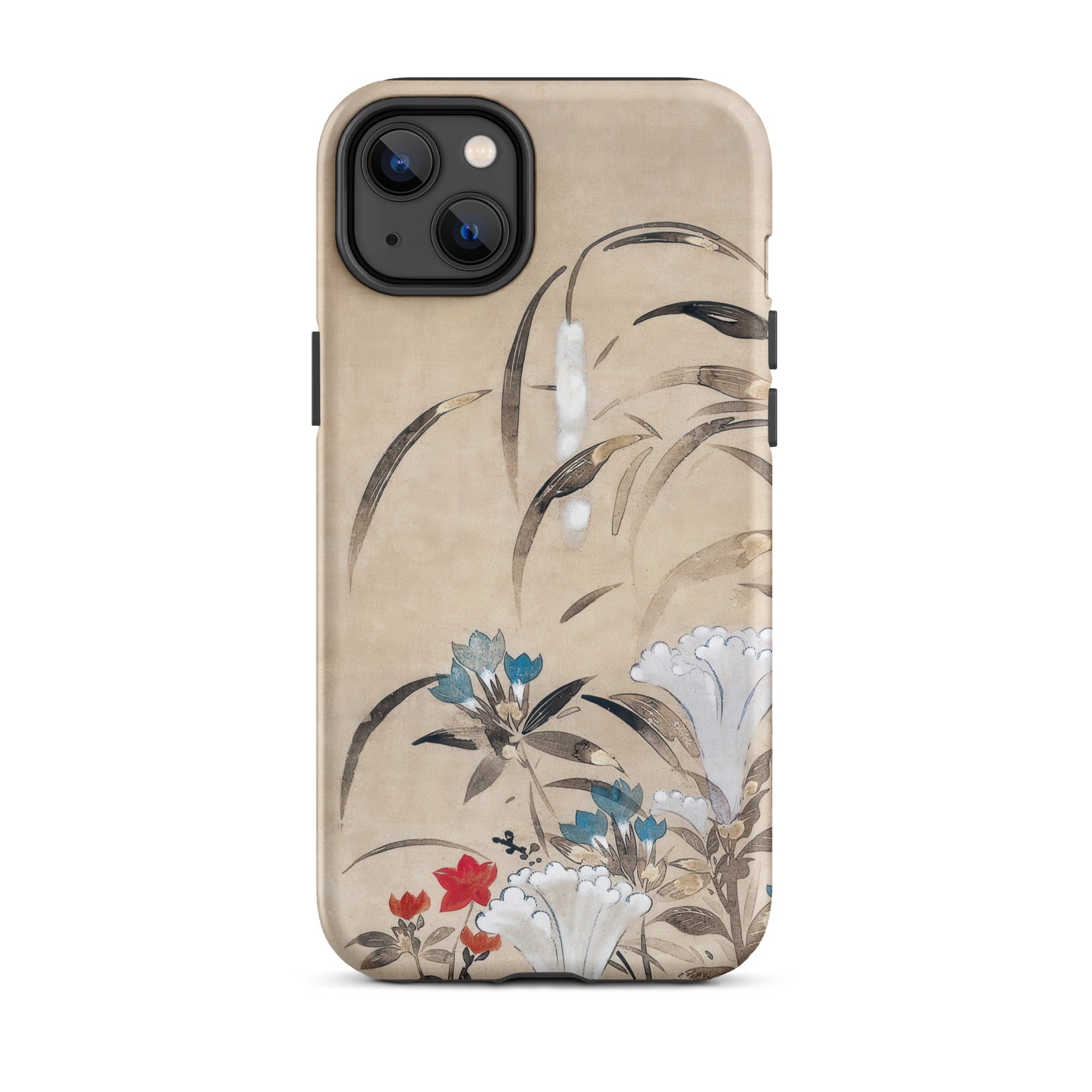 Japanese Flowers Tawaraya Sōsetsu Iphone Case, 14 Plus / Matte, Floral Patterned Phone Case