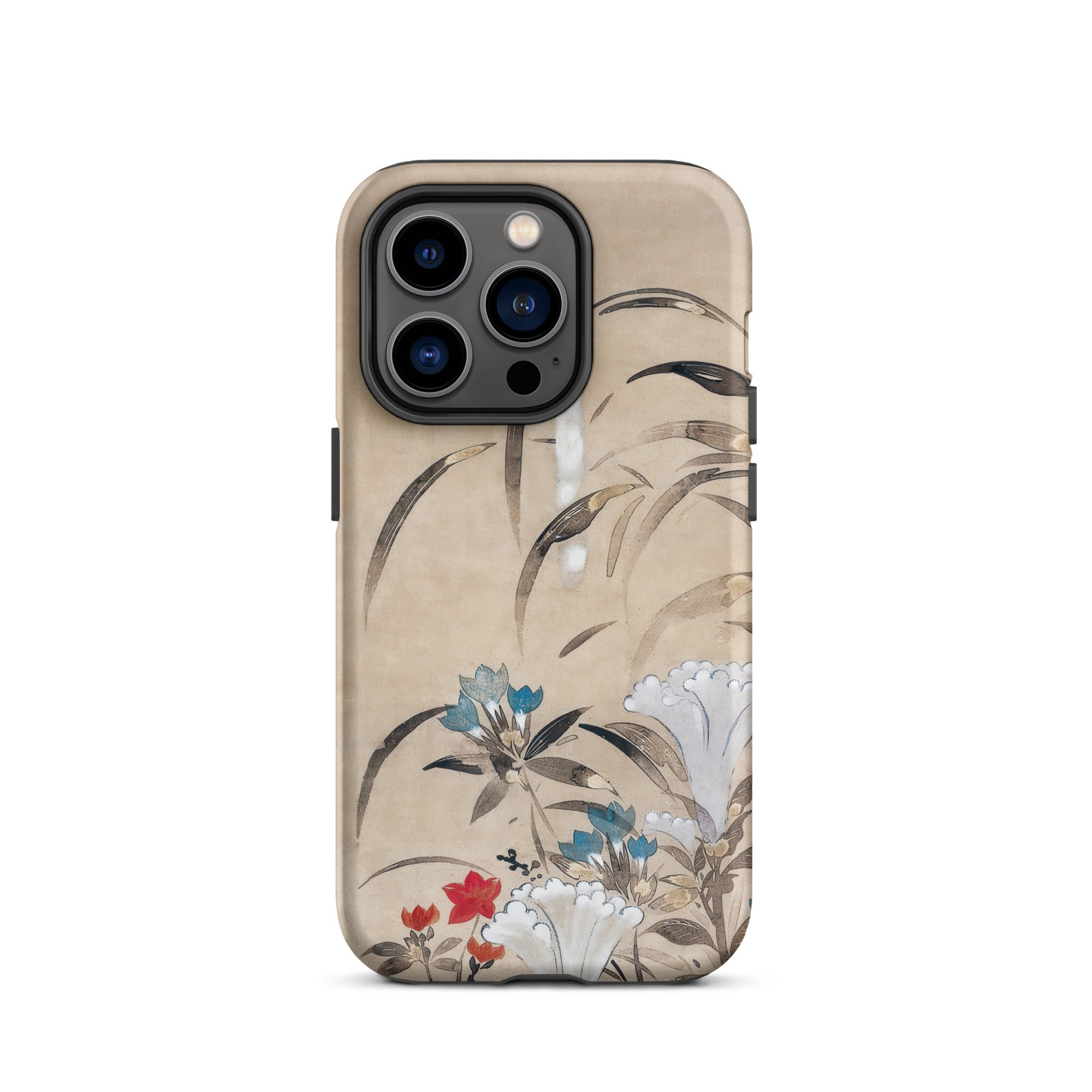 Japanese Flowers Tawaraya Sōsetsu Iphone Case, 14 Pro / Matte, Floral Patterned Smartphone Case