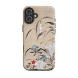 Japanese Flowers - Tawaraya Sōsetsu Iphone Case, 16 Plus / Matte, Floral-patterned Phone Case