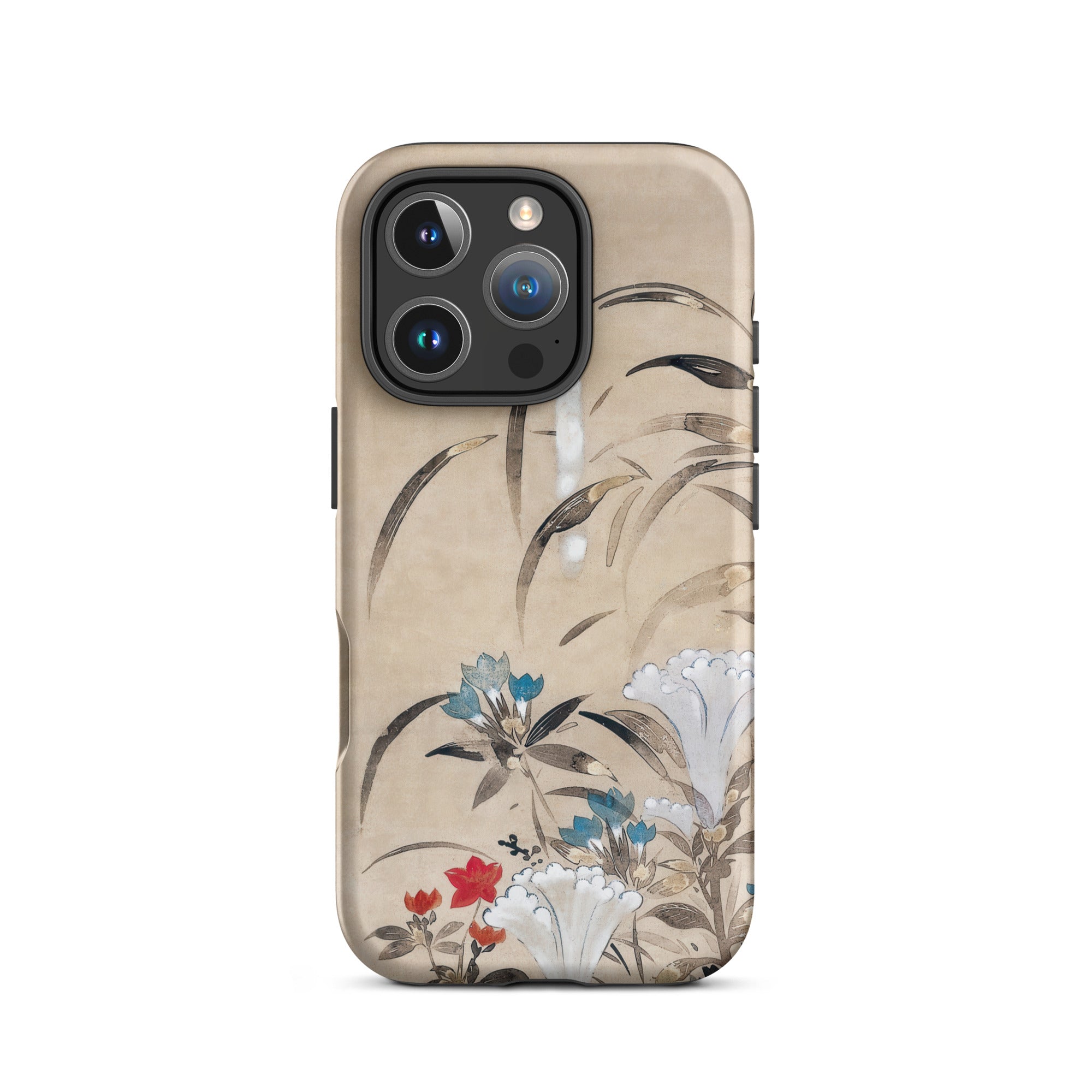 Japanese Flowers Tawaraya Sōsetsu Iphone Case, 16 Pro / Matte, Floral Patterned Smartphone Case