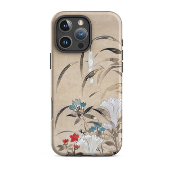 Japanese Flowers - Tawaraya Sōsetsu Iphone Case, 16 Pro Max / Matte, Floral-patterned Smartphone Case
