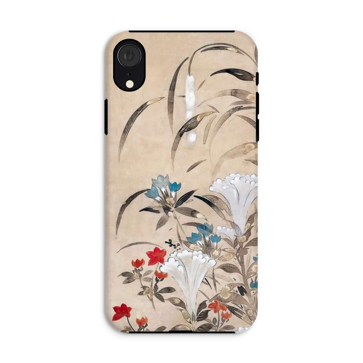 Japanese Flowers Tawaraya Sōsetsu Iphone Case, Xr / Matte, Floral Patterned Phone Case