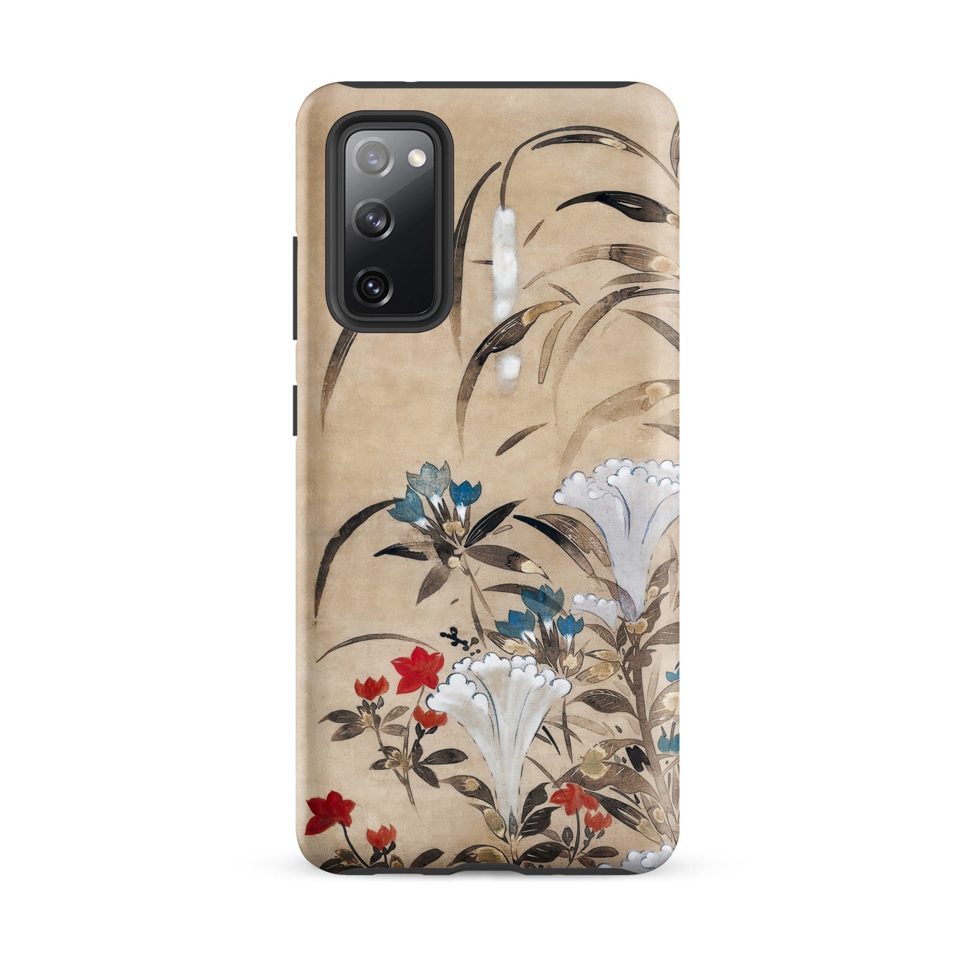 Japanese Flowers Tawaraya Sosetsu Samsung Case, Galaxy S20 Fe / Matte, Smartphone Floral Patterned Case