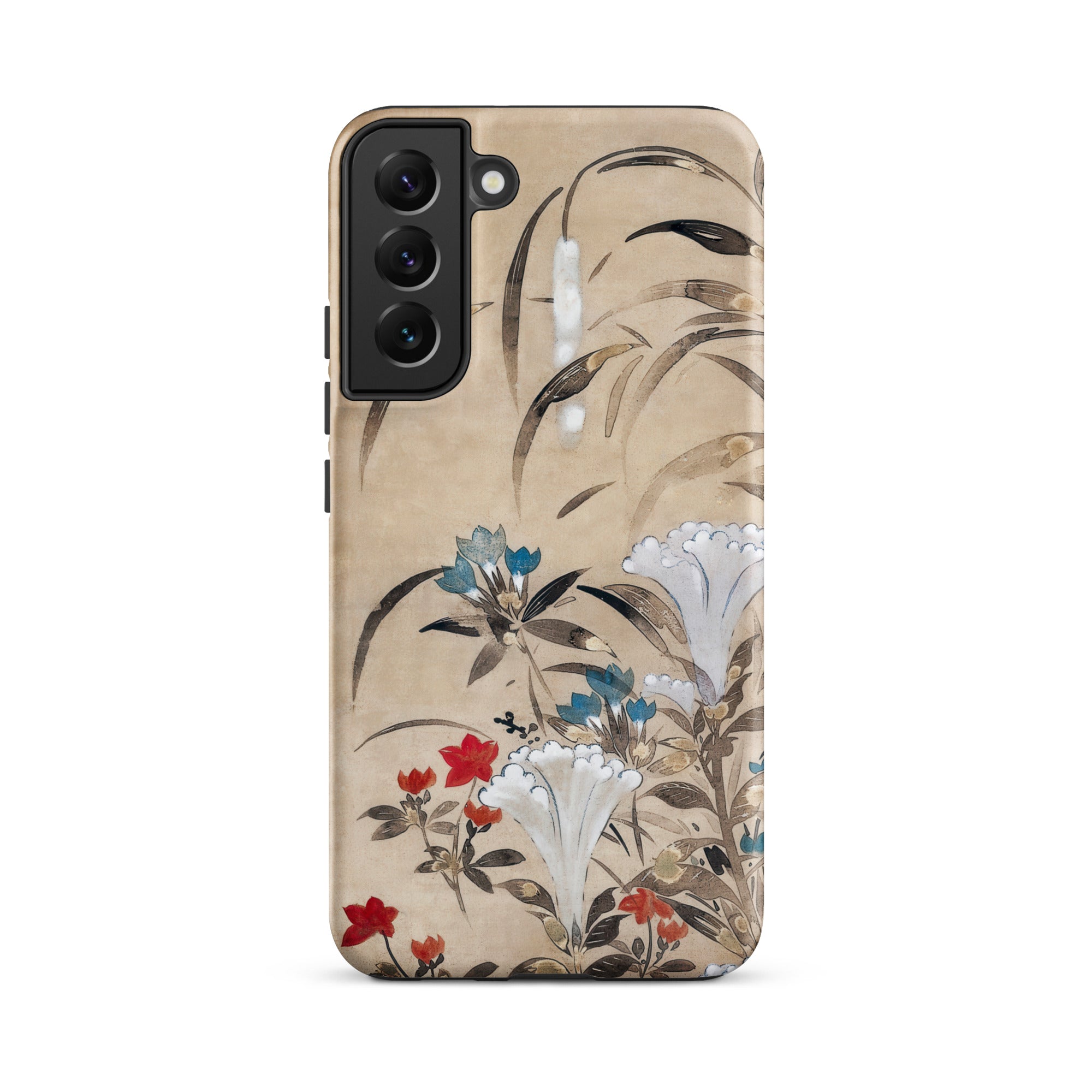 Japanese Flowers Tawaraya Sosetsu Samsung Case, Galaxy S22 Plus / Matte, Phone Case Floral Design